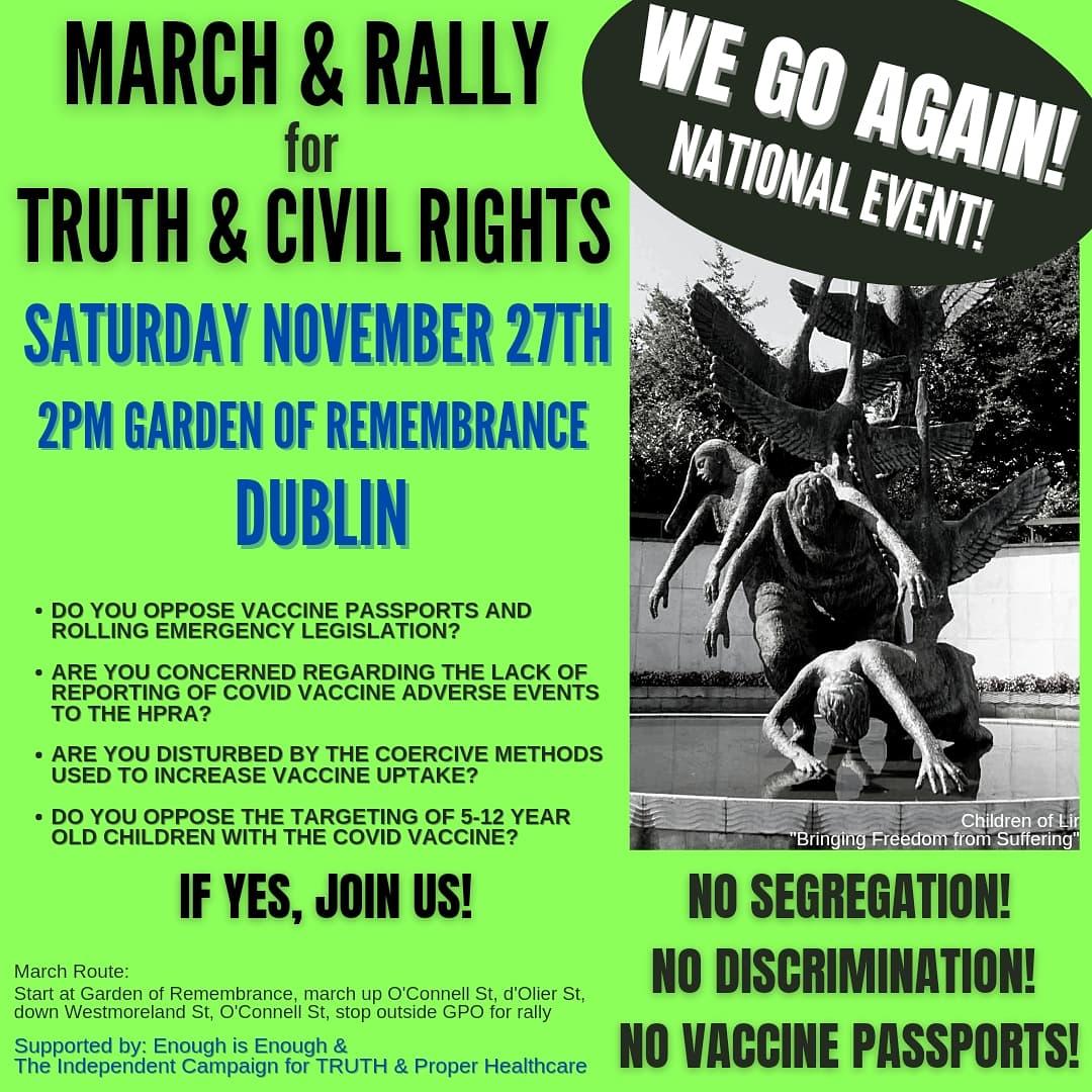 March & Rally for Truth and Civil Rights, Garden of Remembrance, 27 Nov 2021