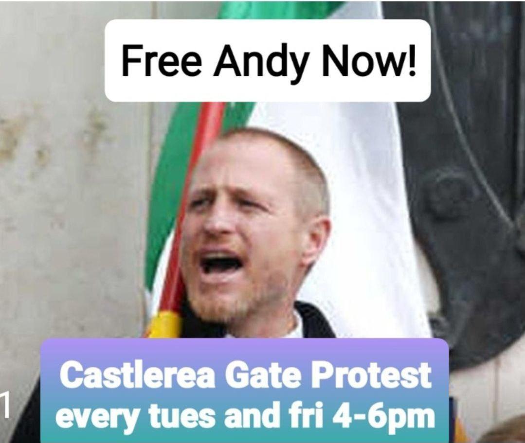 Protests at the gate of Castlerea Prison take place every Tuesday and Friday from 4 pm to 6 pm